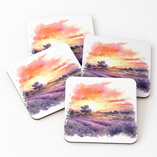 Item preview, Lavender Field at Sunset Clipart, Purple Hues, Aromatic Beauty, Twilight Lavender, Serene Fields, Purple Paradise, Fragrant Sunset designed and sold by CoolorPaint.