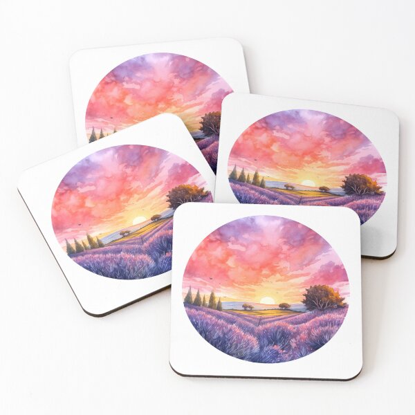 Item preview, Lavender Field at Sunset Clipart, Purple Hues, Aromatic Beauty, Twilight Lavender, Serene Fields, Purple Paradise, Fragrant Sunset designed and sold by CoolorPaint.
