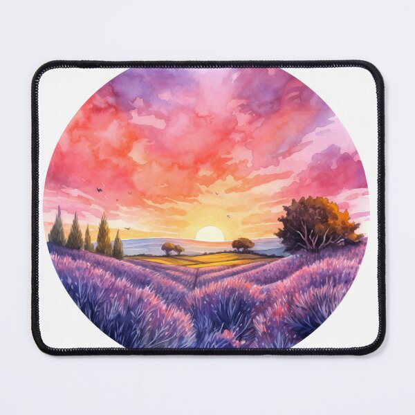 Item preview, Lavender Field at Sunset Clipart, Purple Hues, Aromatic Beauty, Twilight Lavender, Serene Fields, Purple Paradise, Fragrant Sunset designed and sold by CoolorPaint.