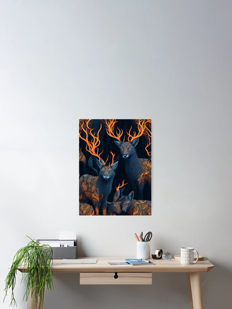 Aperçu 2 sur 3. Poster avec l'œuvre Ancient forest spirits créée et vendue par Rothnaric.