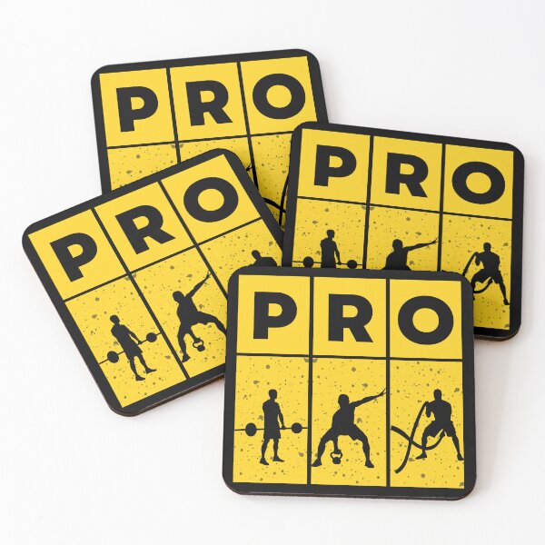 Item preview, Gym Workout Bodybuilding Fitness PRO Yellow Design - Weightlifting Bodybuilder Art designed and sold by Uplife-MyStore.