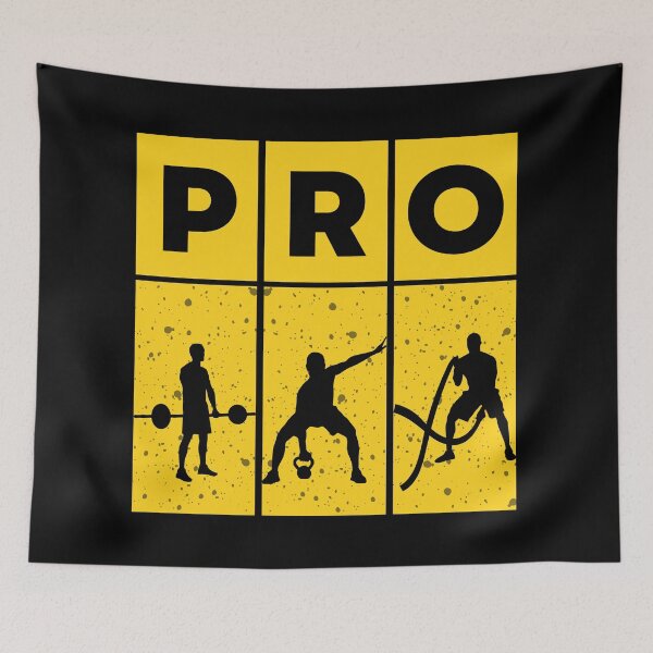 Item preview, Gym Workout Bodybuilding Fitness PRO Yellow Design - Weightlifting Bodybuilder Art designed and sold by Uplife-MyStore.