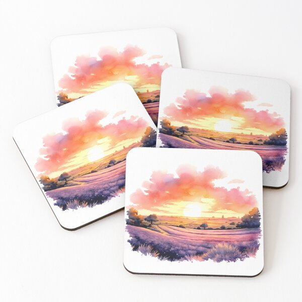 Item preview, Lavender Field at Sunset Clipart, Purple Hues, Aromatic Beauty, Twilight Lavender, Serene Fields, Purple Paradise, Fragrant Sunset designed and sold by CoolorPaint.
