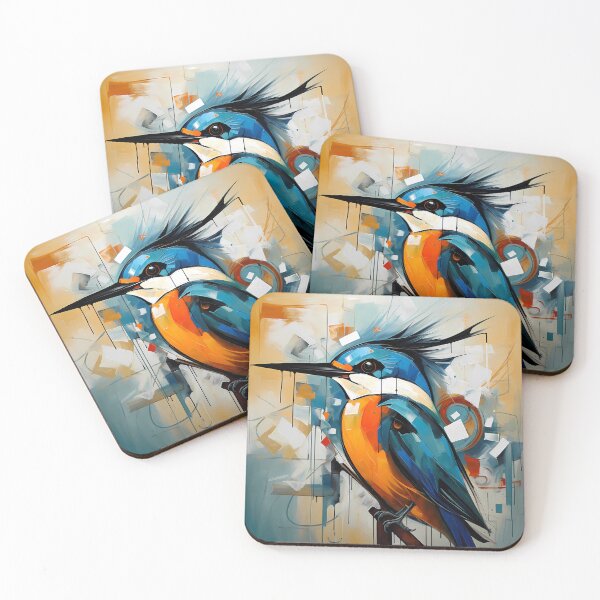 Item preview, Kingfisher : Abstract Birds Series designed and sold by MTJ-Mushrooms.