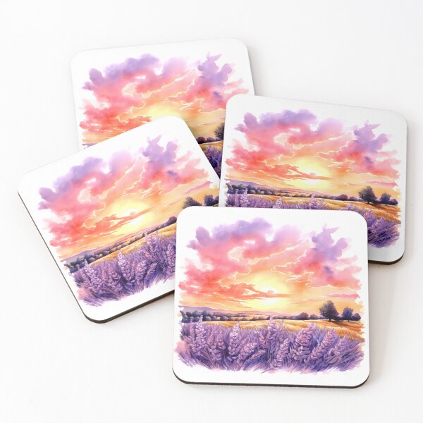 Item preview, Lavender Field at Sunset Clipart, Purple Hues, Aromatic Beauty, Twilight Lavender, Serene Fields, Purple Paradise, Fragrant Sunset designed and sold by CoolorPaint.