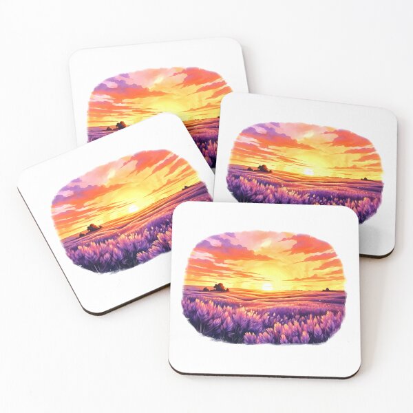 Artikelvorschau, Lavendelfeld bei Sonnenuntergang Clipart, lila Farbtöne, aromatische Schönheit, Dämmerung Lavendel, heitere Felder, lila Paradies, duftenden Sonnenuntergang entworfen und verkauft von CoolorPaint.