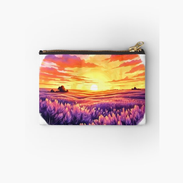 Artikelvorschau, Lavendelfeld bei Sonnenuntergang Clipart, lila Farbtöne, aromatische Schönheit, Dämmerung Lavendel, heitere Felder, lila Paradies, duftenden Sonnenuntergang entworfen und verkauft von CoolorPaint.