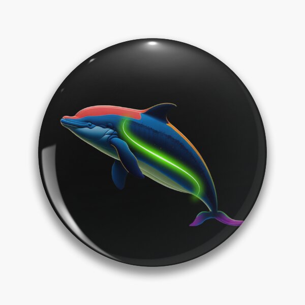 Item preview, NEON RAINBOW DOLPHIN designed and sold by Kezmich Works.
