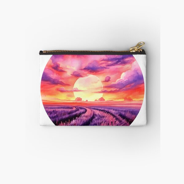 Artikelvorschau, Lavendelfeld bei Sonnenuntergang Clipart, lila Farbtöne, aromatische Schönheit, Dämmerung Lavendel, heitere Felder, lila Paradies, duftenden Sonnenuntergang entworfen und verkauft von CoolorPaint.