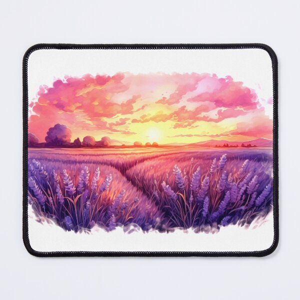 Item preview, Lavender Field at Sunset Clipart, Purple Hues, Aromatic Beauty, Twilight Lavender, Serene Fields, Purple Paradise, Fragrant Sunset designed and sold by CoolorPaint.