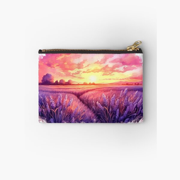 Artikelvorschau, Lavendelfeld bei Sonnenuntergang Clipart, lila Farbtöne, aromatische Schönheit, Dämmerung Lavendel, heitere Felder, lila Paradies, duftenden Sonnenuntergang entworfen und verkauft von CoolorPaint.