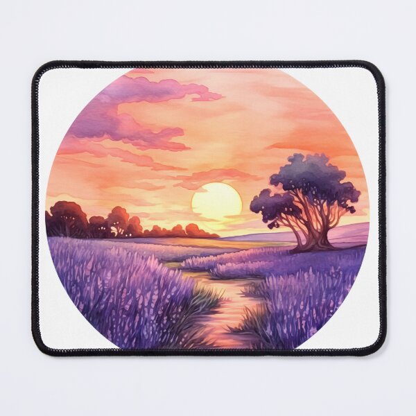 Item preview, Lavender Field at Sunset Clipart, Purple Hues, Aromatic Beauty, Twilight Lavender, Serene Fields, Purple Paradise, Fragrant Sunset designed and sold by CoolorPaint.