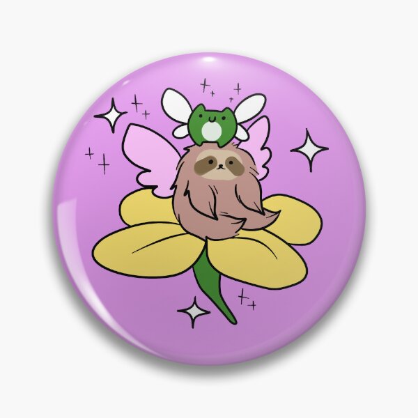 Item preview, Fairy Sloth and Frog sitting on a Flower designed and sold by SaradaBoru.