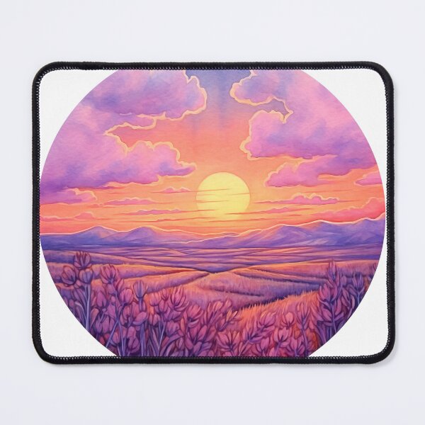 Item preview, Lavender Field at Sunset Clipart, Purple Hues, Aromatic Beauty, Twilight Lavender, Serene Fields, Purple Paradise, Fragrant Sunset designed and sold by CoolorPaint.
