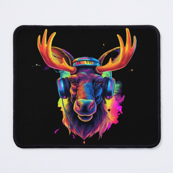 Item preview, Alce Hipster DJ: Cool and Quirky Artwork designed and sold by FashionHomeCo.