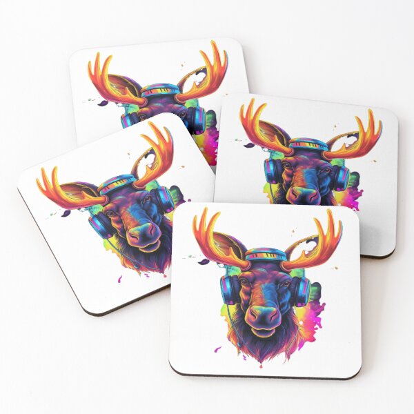 Item preview, Alce Hipster DJ: Cool and Quirky Artwork designed and sold by FashionHomeCo.