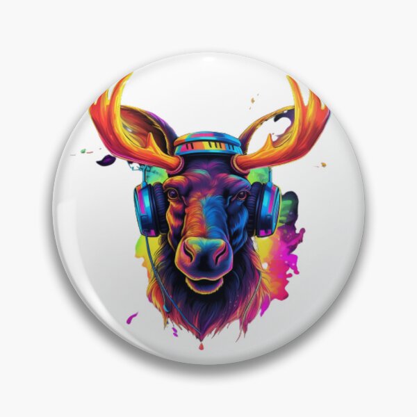 Item preview, Alce Hipster DJ: Cool and Quirky Artwork designed and sold by FashionHomeCo.