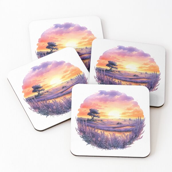 Item preview, Lavender Field at Sunset Clipart, Purple Hues, Aromatic Beauty, Twilight Lavender, Serene Fields, Purple Paradise, Fragrant Sunset designed and sold by CoolorPaint.
