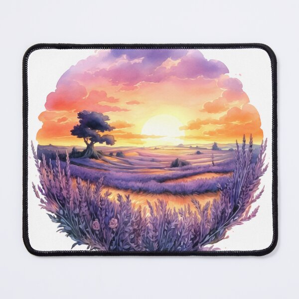 Item preview, Lavender Field at Sunset Clipart, Purple Hues, Aromatic Beauty, Twilight Lavender, Serene Fields, Purple Paradise, Fragrant Sunset designed and sold by CoolorPaint.