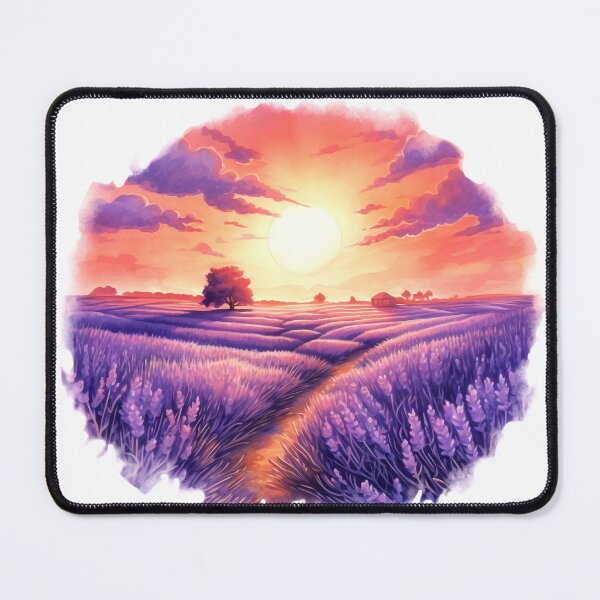 Item preview, Lavender Field at Sunset Clipart, Purple Hues, Aromatic Beauty, Twilight Lavender, Serene Fields, Purple Paradise, Fragrant Sunset designed and sold by CoolorPaint.