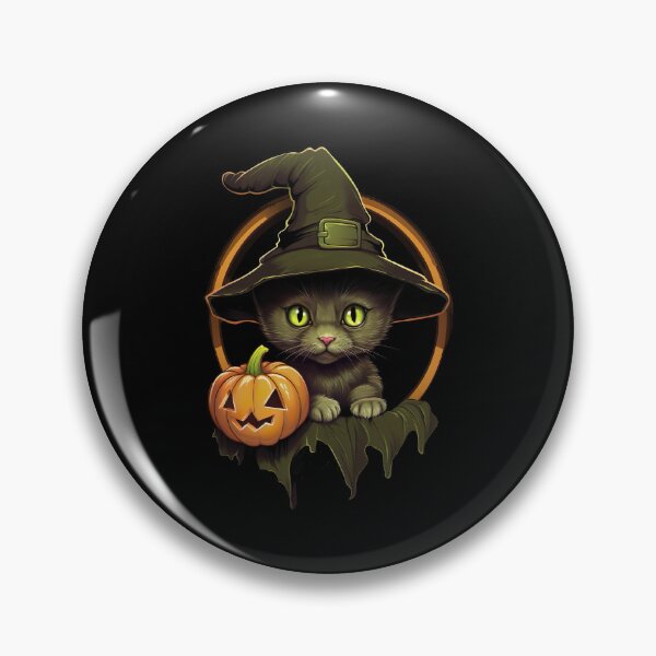 Item preview, halloween cat, sweet kitten wearing witch's hat designed and sold by zeinaa1.