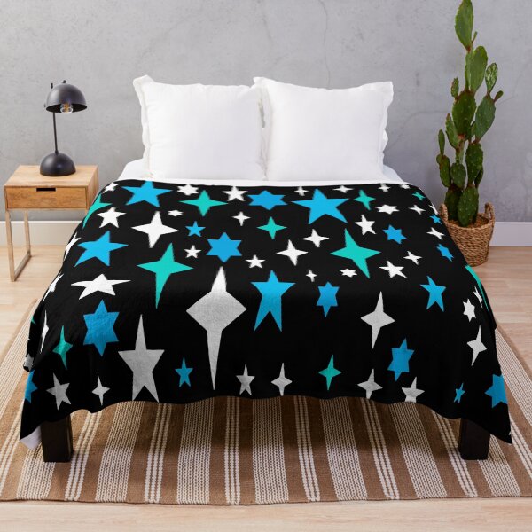 Item preview, Mid-century Atomic Stars Turquoise Blue Retro  designed and sold by 2sweetsDesign.