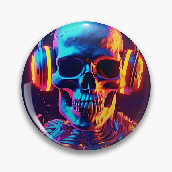 Item preview, Skull Wearing Headphones | DJ Skeleton designed and sold by CoolHippoQuotes.