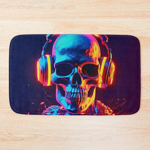Item preview, Skull Wearing Headphones | DJ Skeleton designed and sold by CoolHippoQuotes.