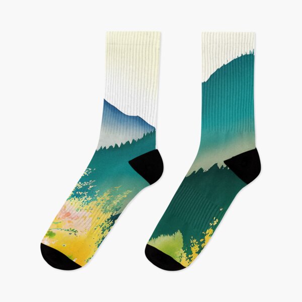 Item preview, Watercolor Mountain Landscape - Impressionism and Chinese painting designed and sold by joejiing.