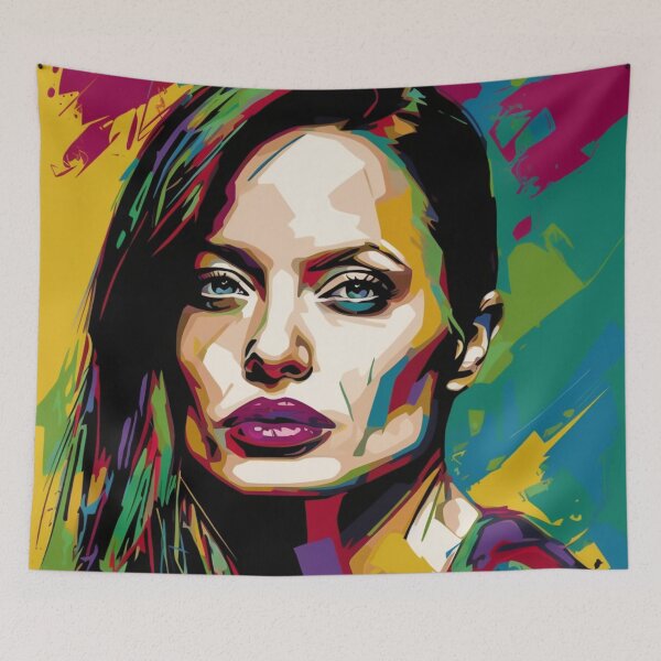 Item preview, Angelina Jolie Pop Art Celebrity Portrait designed and sold by artbybodhi.