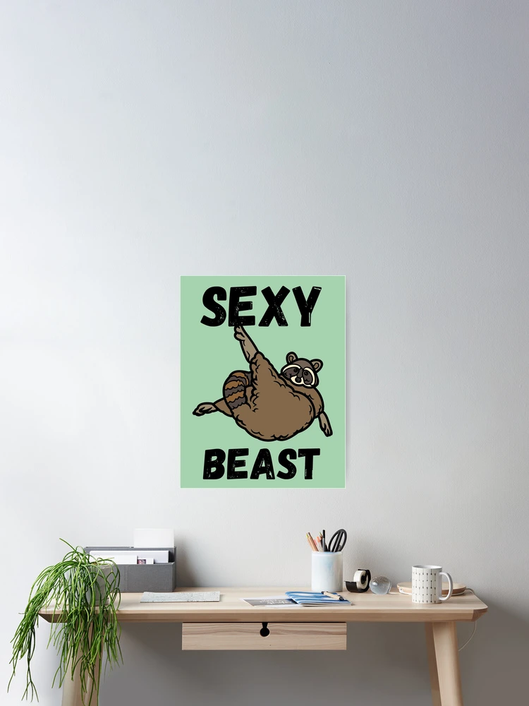 Thumbnail 2 of 3, Poster, Sexy Raccoon designed and sold by ReeReeDesigns.