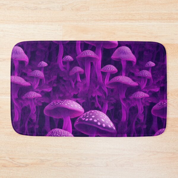 Item preview, Purple glowing mushroom forest pattern designed and sold by Rothnaric.