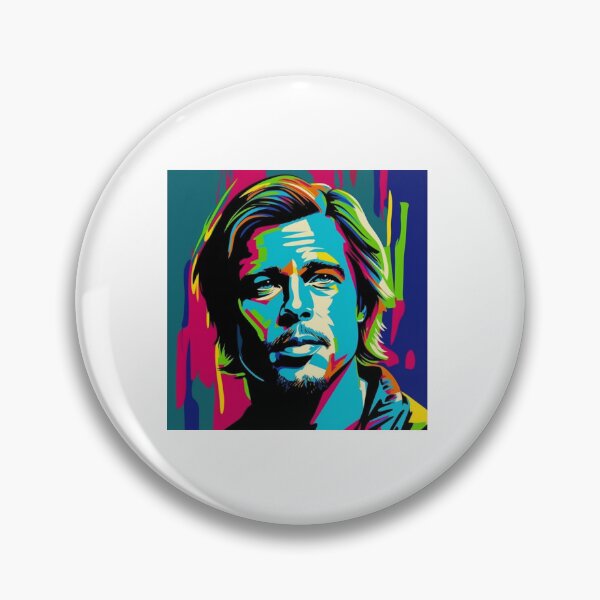 Artikelvorschau, Brad Pitt Pop-Art-Promi-Porträt entworfen und verkauft von artbybodhi.