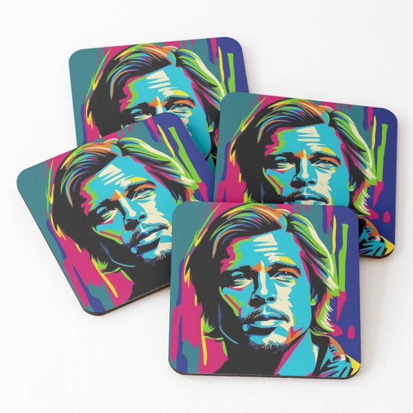 Aperçu de l'œuvre Portrait de célébrité Brad Pitt Pop Art créée et vendue par artbybodhi.