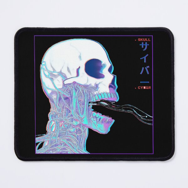 Item preview, Spooky Retro glitch cyborg skull vaporwave designed and sold by TomFrontierArt.