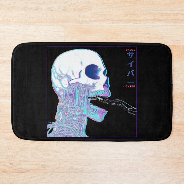 Item preview, Spooky Retro glitch cyborg skull vaporwave designed and sold by TomFrontierArt.