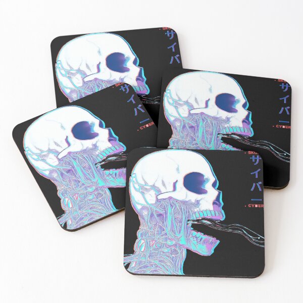 Item preview, Spooky Retro glitch cyborg skull vaporwave designed and sold by TomFrontierArt.