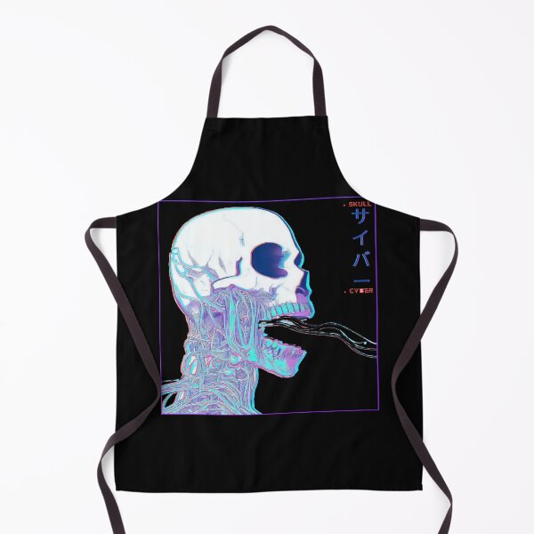 Item preview, Spooky Retro glitch cyborg skull vaporwave designed and sold by TomFrontierArt.