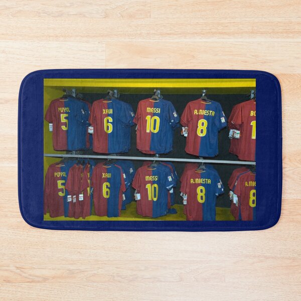 Alfombra de lana personalizada del escudo del fútbol club barcelona. #