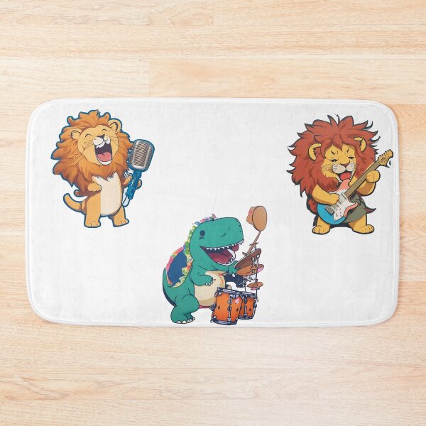 Item preview, The Wild Notes, an animal's rock and roll band. Kawaii art designed and sold by The Animal Stuff.