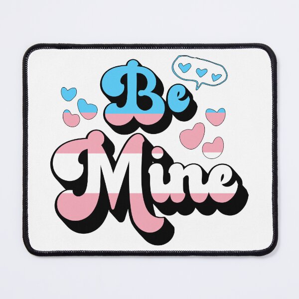 Item preview, Retro Transgender Flag Be Mine Love Hearts designed and sold by ontrendshirts.