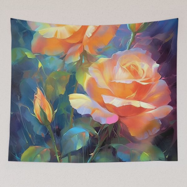 Item preview, Glowing Roses painting 5 designed and sold by Art by Lilia.
