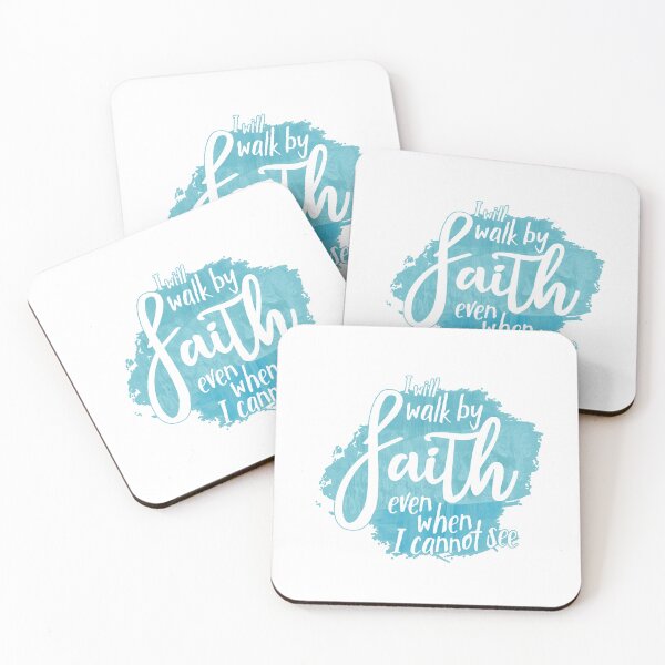Item preview, Walk By Faith 2 Cor 5:7 Sky blue designed and sold by amazingjoy.