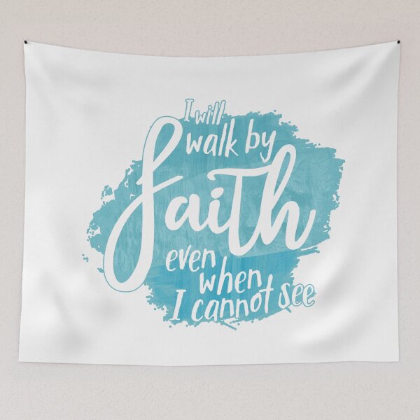 Item preview, Walk By Faith 2 Cor 5:7 Sky blue designed and sold by amazingjoy.