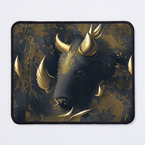 Artikelvorschau, Bison, gold and black themed pattern entworfen und verkauft von Rothnaric.