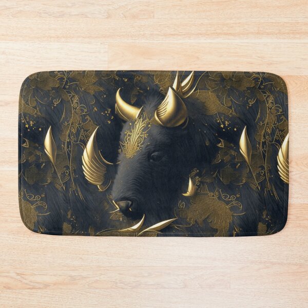 Artikelvorschau, Bison, gold and black themed pattern entworfen und verkauft von Rothnaric.