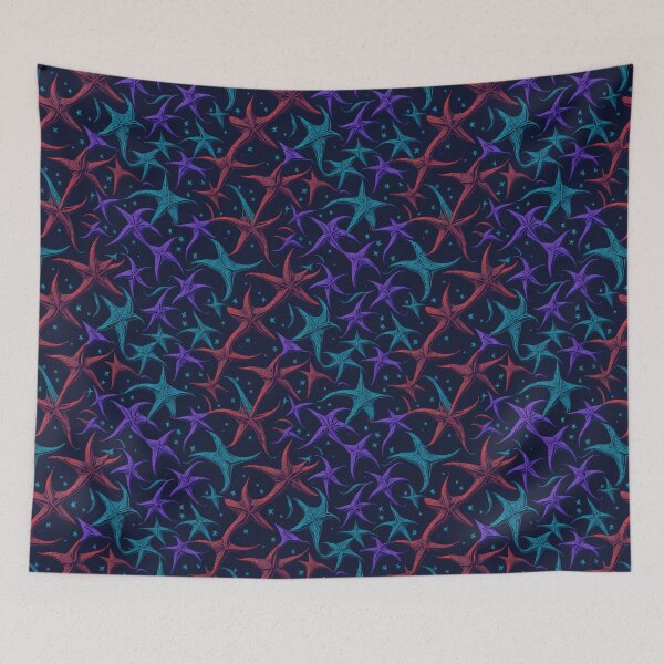 Item preview, Seamless colorful Starfish Design Pattern designed and sold by kiyaansh16.