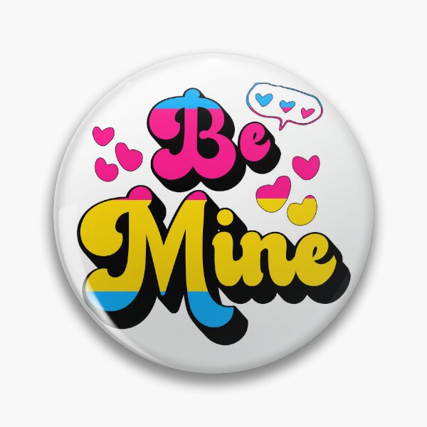 Item preview, Retro Pansexual Flag Be Mine Love Hearts designed and sold by ontrendshirts.
