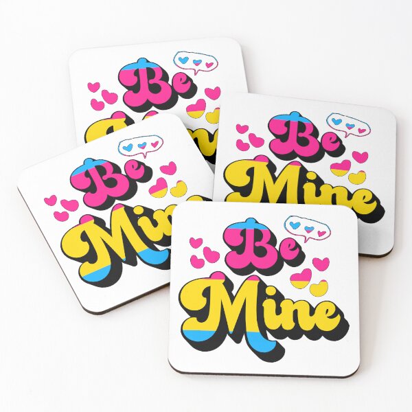 Item preview, Retro Pansexual Flag Be Mine Love Hearts designed and sold by ontrendshirts.