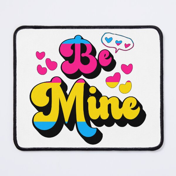 Item preview, Retro Pansexual Flag Be Mine Love Hearts designed and sold by ontrendshirts.